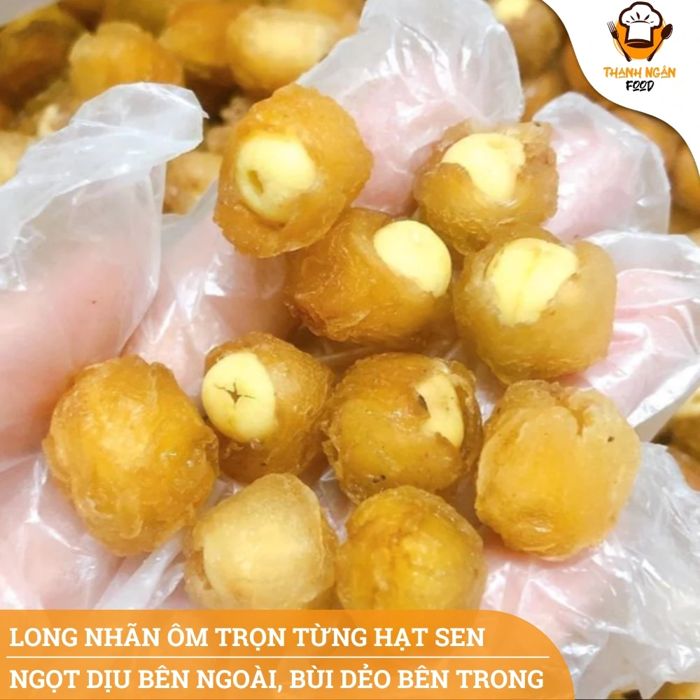 Long Nhãn Ôm Sen Hưng Yên Khô | Ngoài Dẻo Trong Bùi, Ngọt Thanh Tự Nhiên | Loại 1 Không Tẩm Đường 3 Long Nhan Om Sen 03