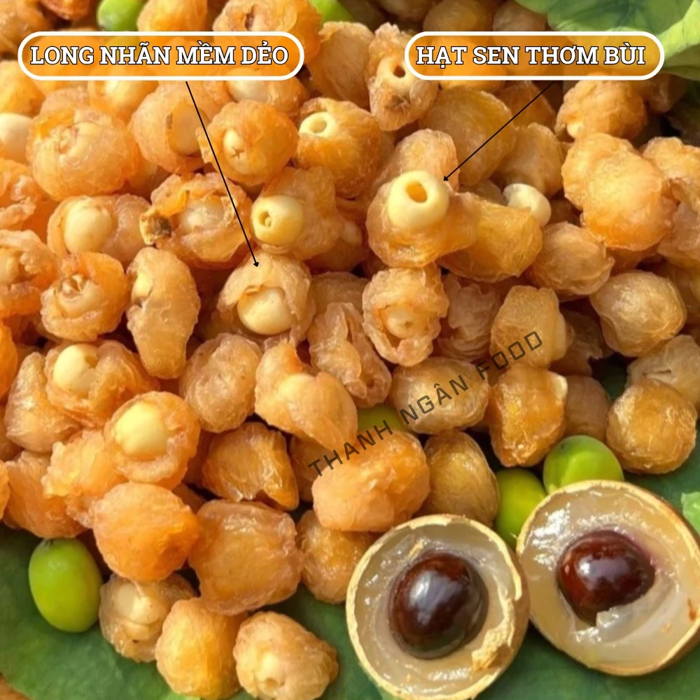 Long Nhãn Ôm Sen Hưng Yên Khô | Ngoài Dẻo Trong Bùi, Ngọt Thanh Tự Nhiên | Loại 1 Không Tẩm Đường 4 Long Nhan Om Sen 04