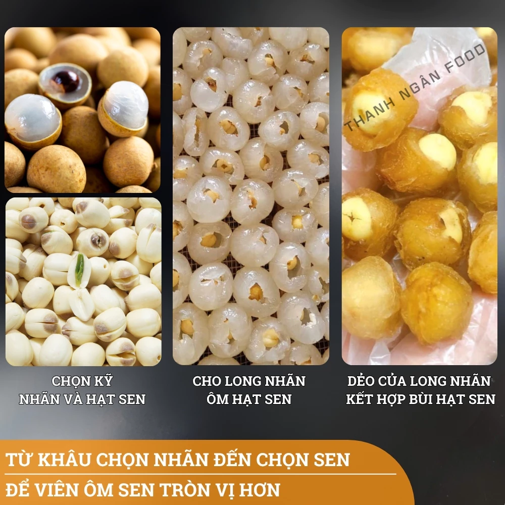 Long Nhãn Ôm Sen Hưng Yên Khô | Ngoài Dẻo Trong Bùi, Ngọt Thanh Tự Nhiên | Loại 1 Không Tẩm Đường 6 Long Nhan Om Sen 06