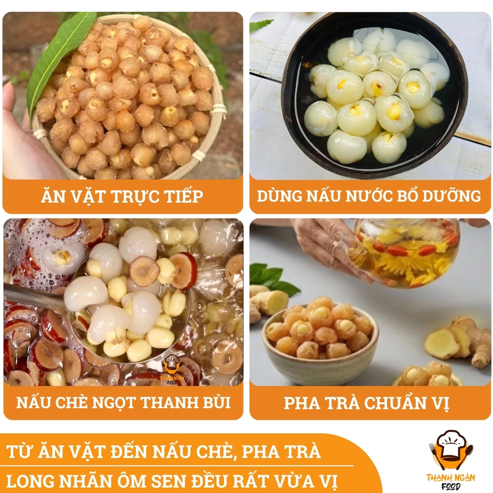 Long Nhãn Ôm Sen Hưng Yên Khô | Ngoài Dẻo Trong Bùi, Ngọt Thanh Tự Nhiên | Loại 1 Không Tẩm Đường 7 Long Nhan Om Sen 07