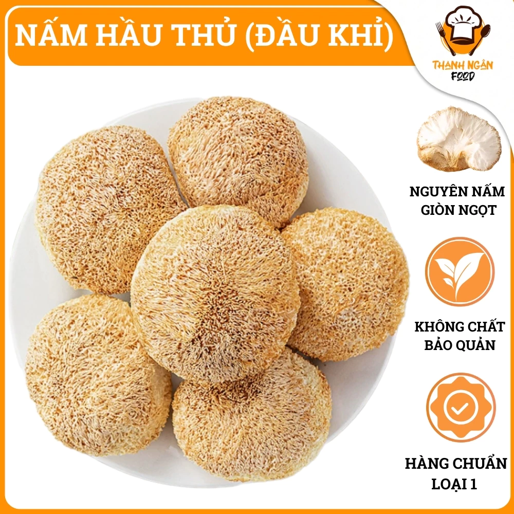 Nấm Hầu Thủ (Nấm Đầu Khỉ) Hàng Loại 1, Thơm Ngon, Giòn Dai, Dày Thịt Dùng Hầm Canh, Chiên Giòn 1 Nam Hau Thu 01